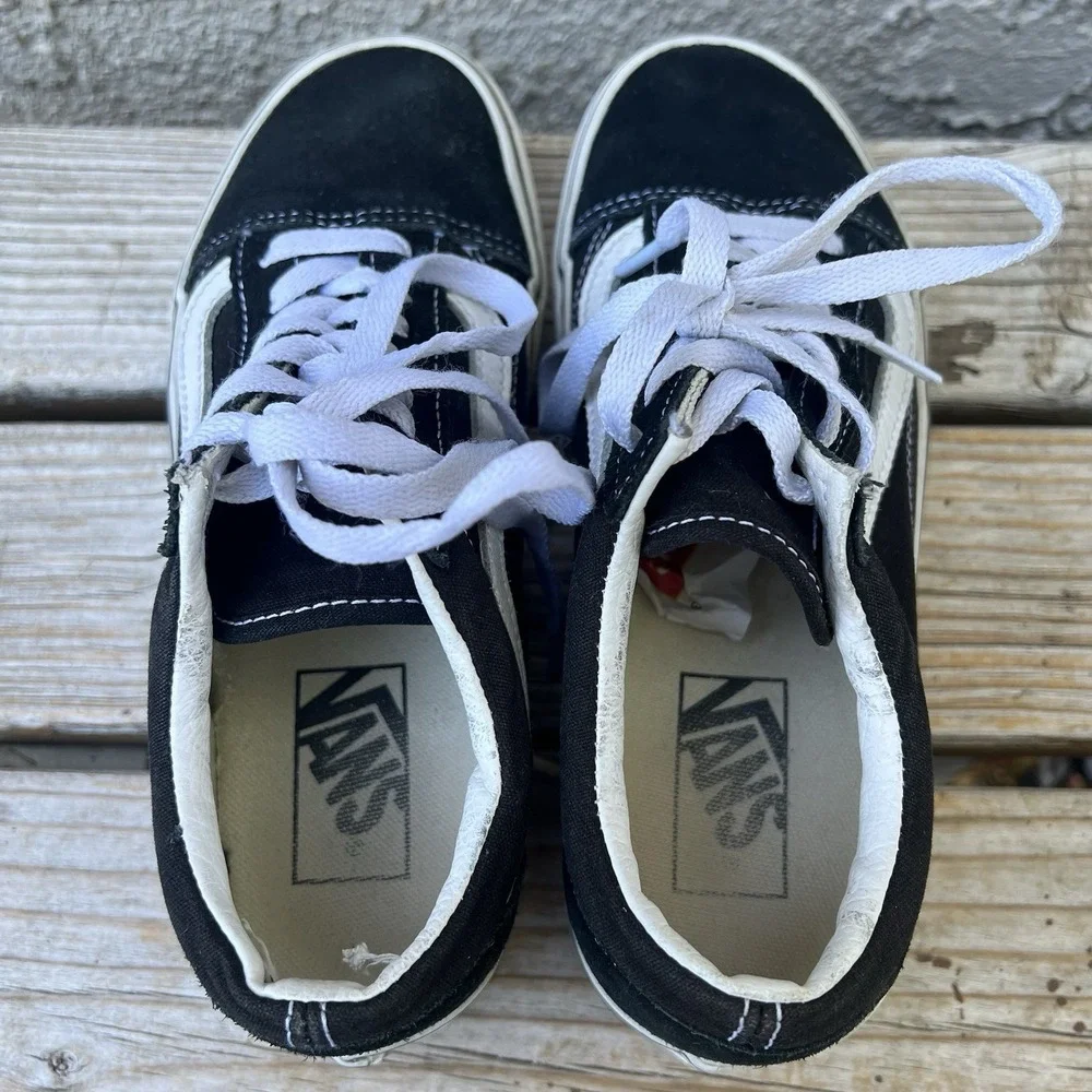 Vans Shoes Women Size 6.5 Old Skool Stackform Black White Platform Y2K Style